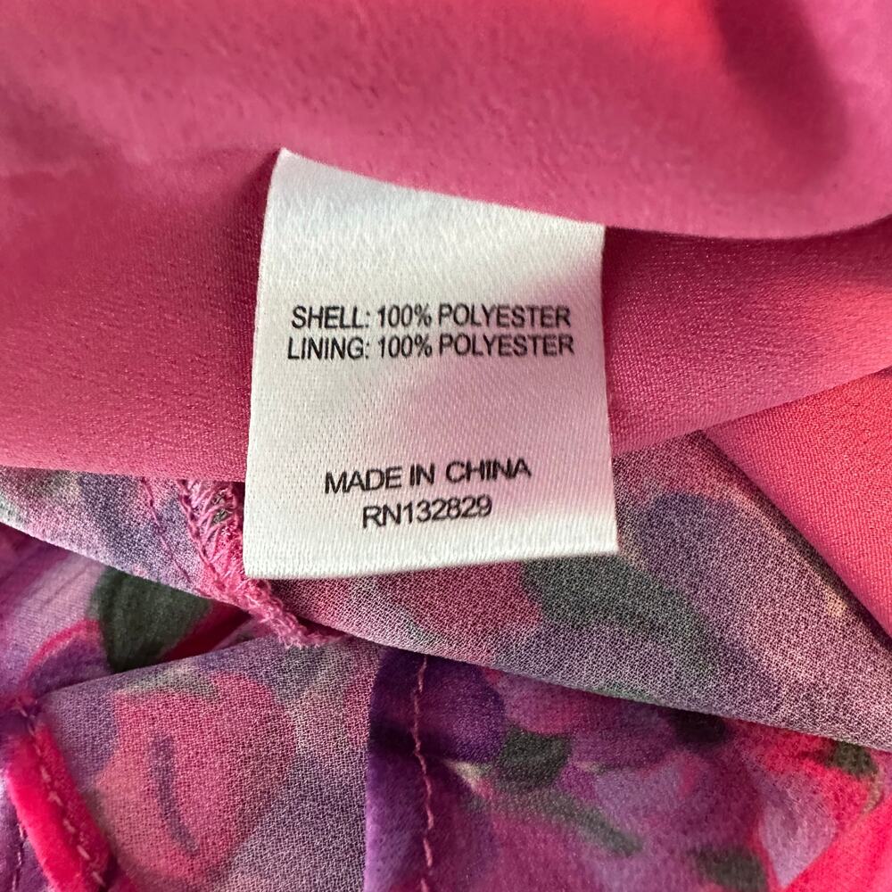 Lovers + Friends Hazel Mini Dress Ruffles | Pink Floral | SZ XS - Picture 11 of 12